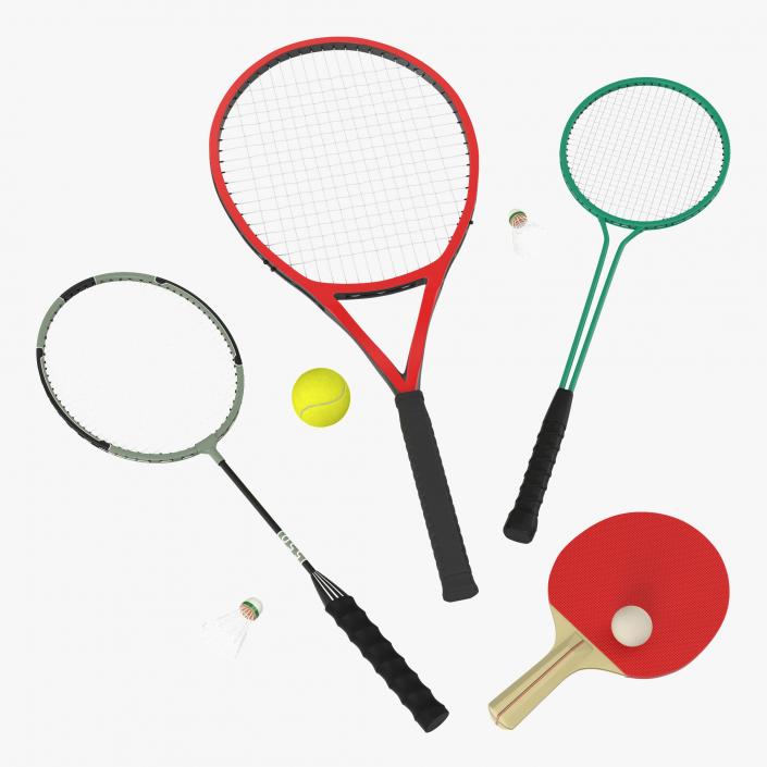 3D Sport Rackets 3D Models Collection 2