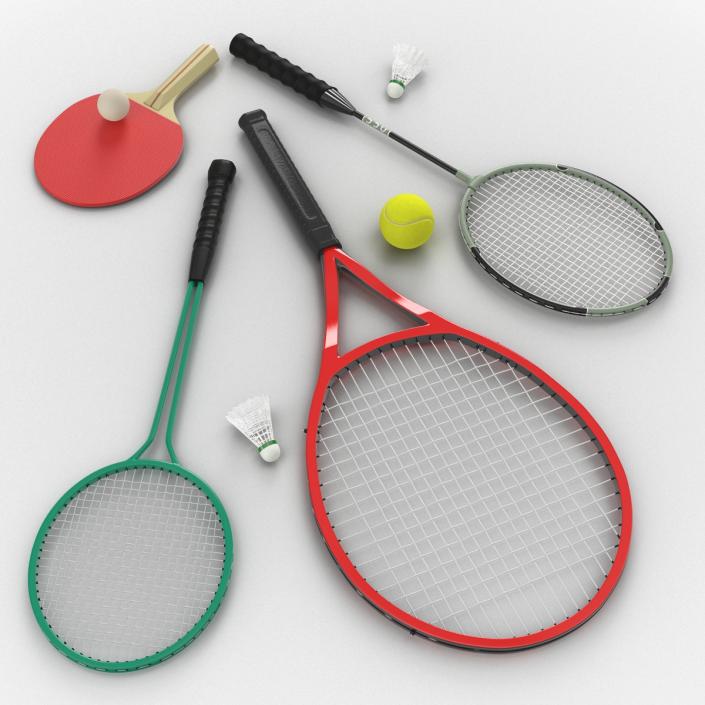 3D Sport Rackets 3D Models Collection 2