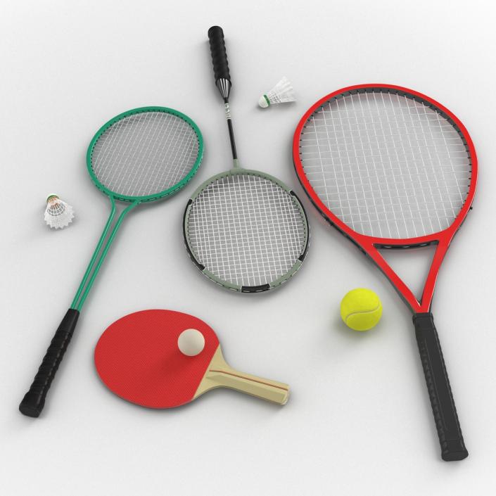 3D Sport Rackets 3D Models Collection 2