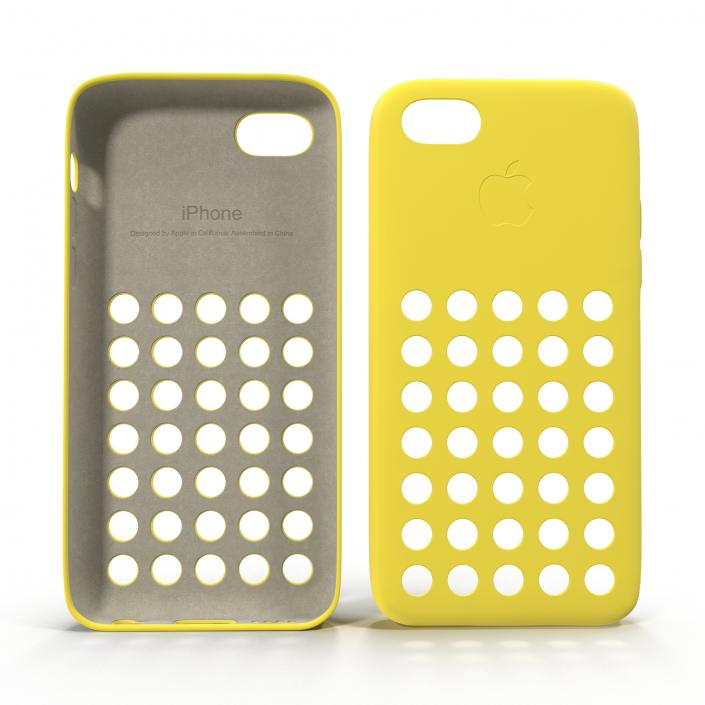 3D iPhone 5c Case Yellow