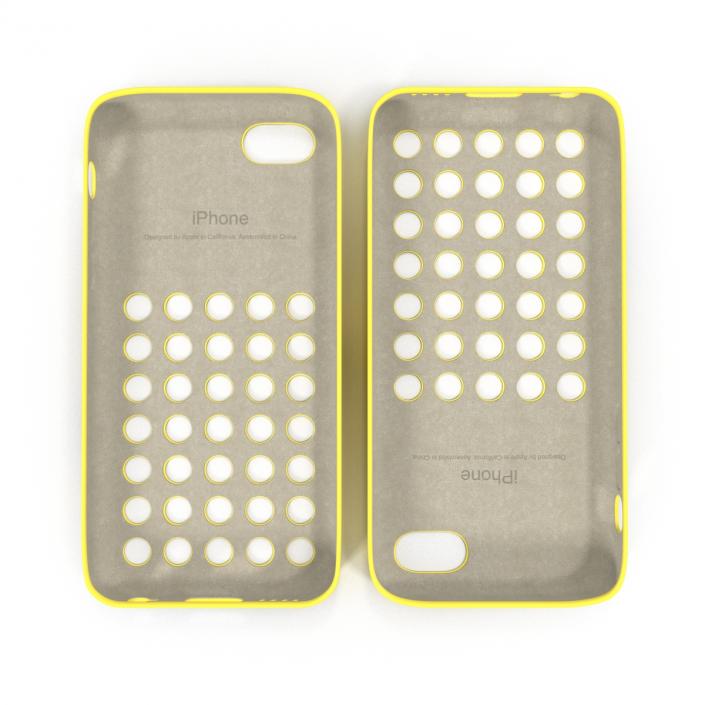 3D iPhone 5c Case Yellow