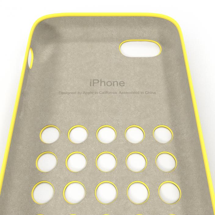 3D iPhone 5c Case Yellow