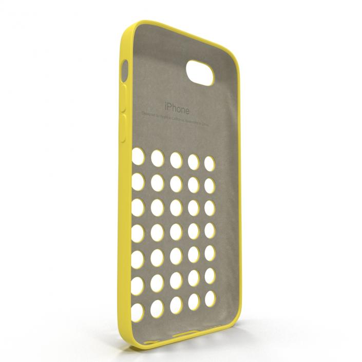 3D iPhone 5c Case Yellow