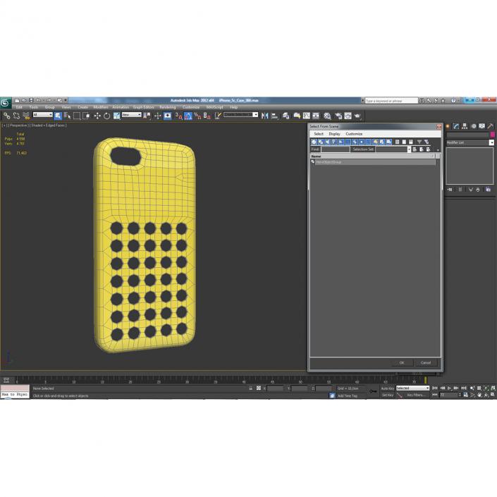 3D iPhone 5c Case Yellow