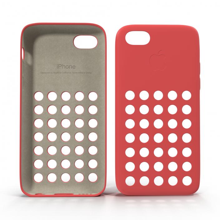 3D iPhone 5c Case Red model