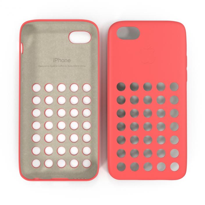 3D iPhone 5c Case Red model