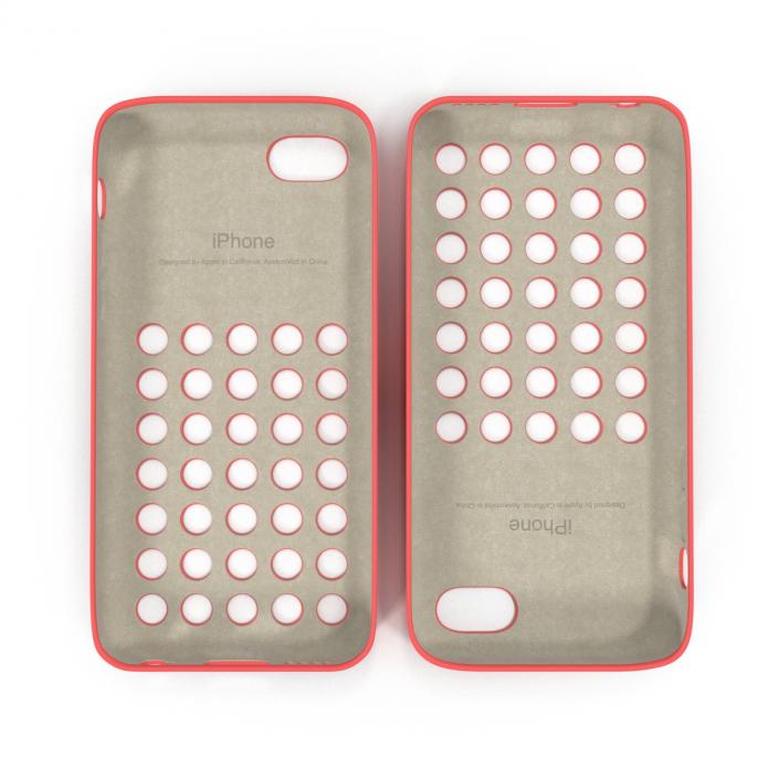 3D iPhone 5c Case Red model