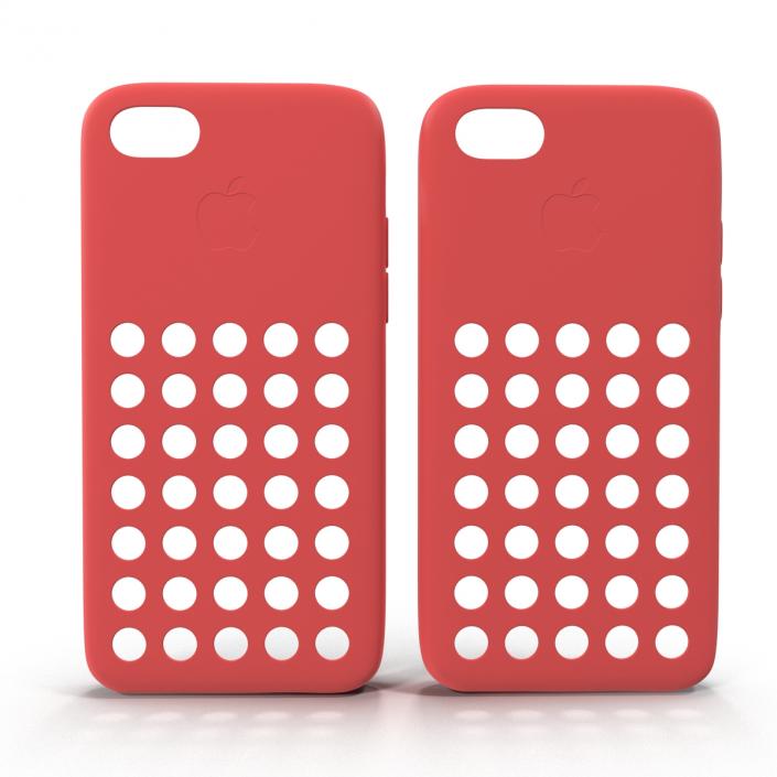 3D iPhone 5c Case Red model