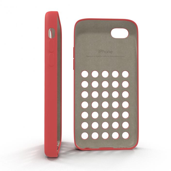 3D iPhone 5c Case Red model