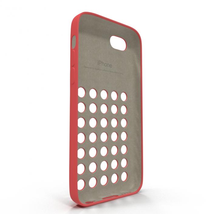 3D iPhone 5c Case Red model