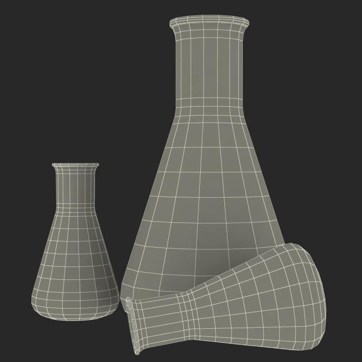 3D Erlenmeyer Flasks 3D Models Collection model