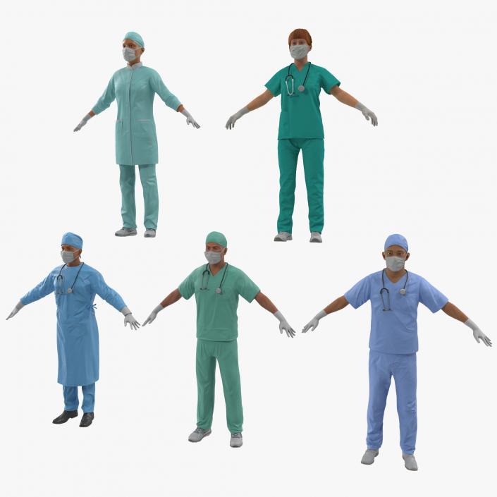 3D Doctors Collection model