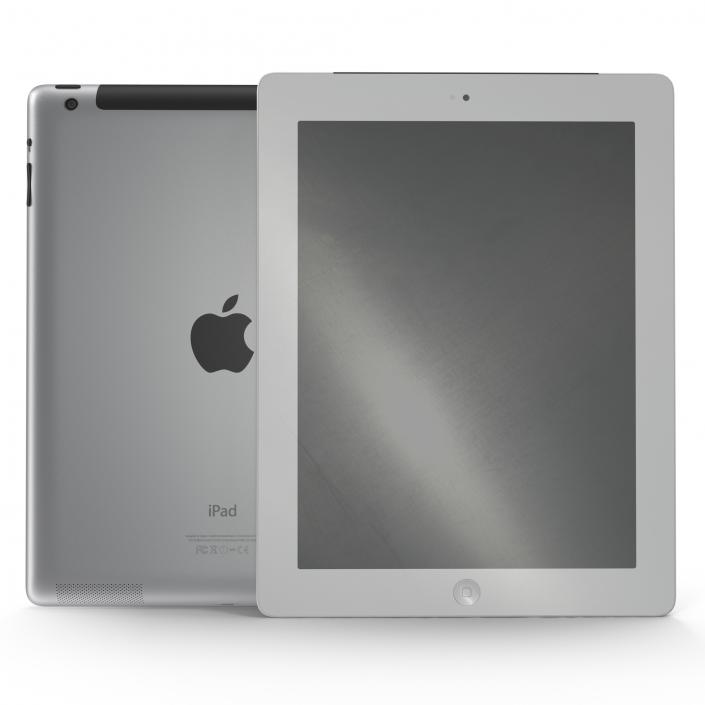 3D iPad Retina Cellular White