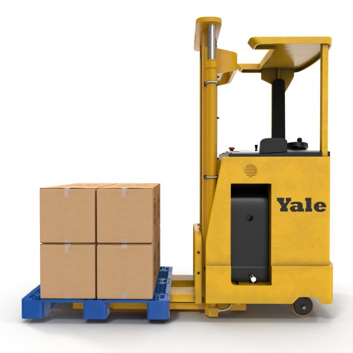 3D model Rider Stacker Yellow and Pallet Set