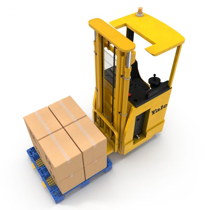 3D model Rider Stacker Yellow and Pallet Set