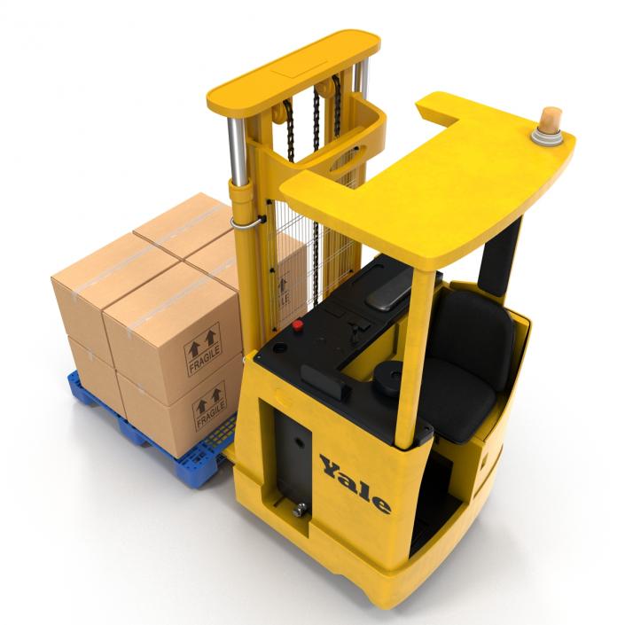 3D model Rider Stacker Yellow and Pallet Set