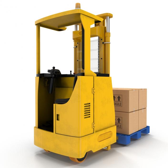 3D model Rider Stacker Yellow and Pallet Set