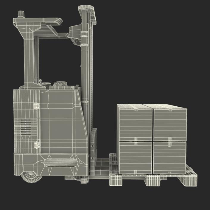 3D model Rider Stacker Yellow and Pallet Set