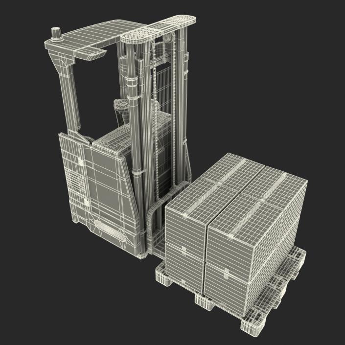 3D model Rider Stacker Yellow and Pallet Set