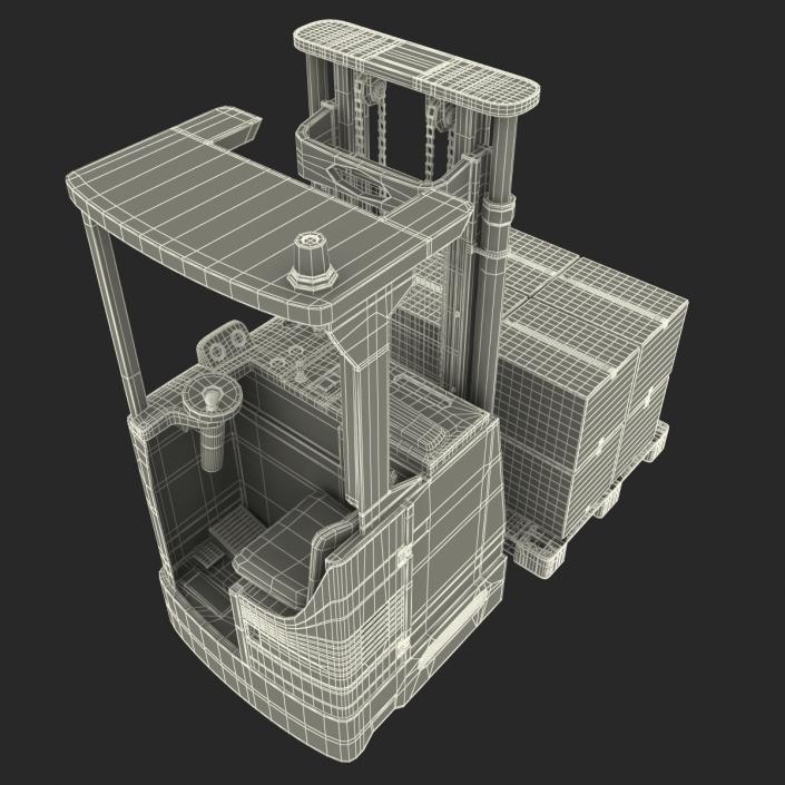 3D model Rider Stacker Yellow and Pallet Set