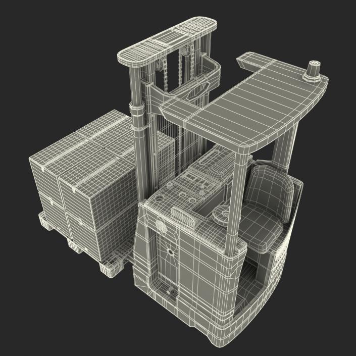 3D model Rider Stacker Yellow and Pallet Set