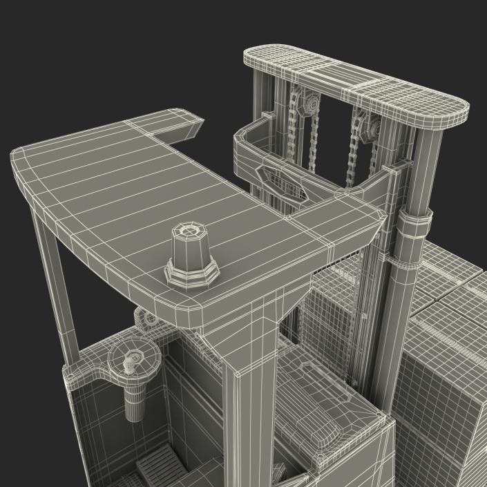 3D model Rider Stacker Yellow and Pallet Set