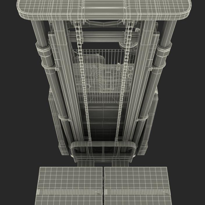 3D model Rider Stacker Yellow and Pallet Set