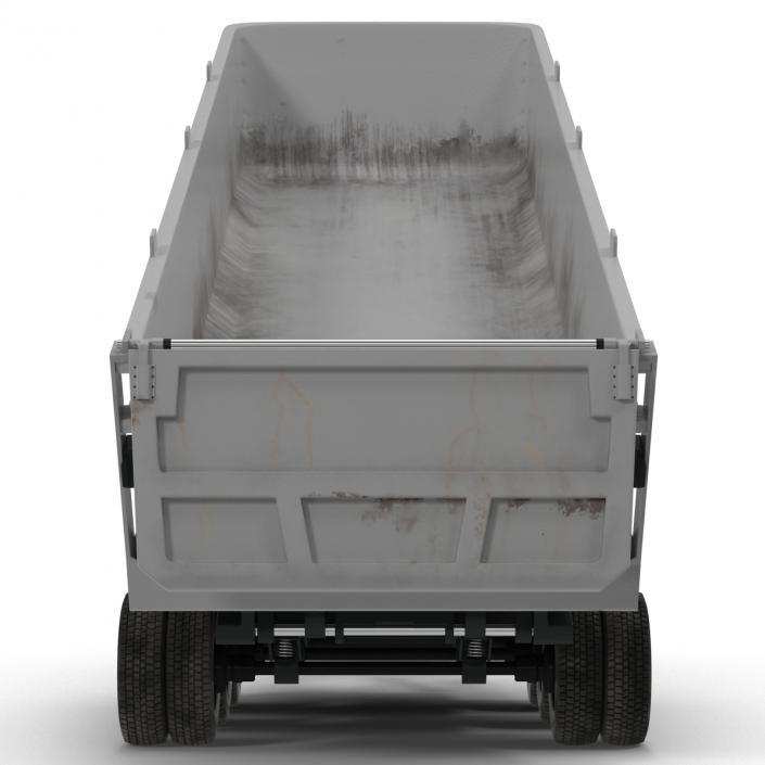 Semi Dump Trailer Rigged 3D model