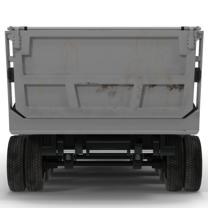 Semi Dump Trailer Rigged 3D model