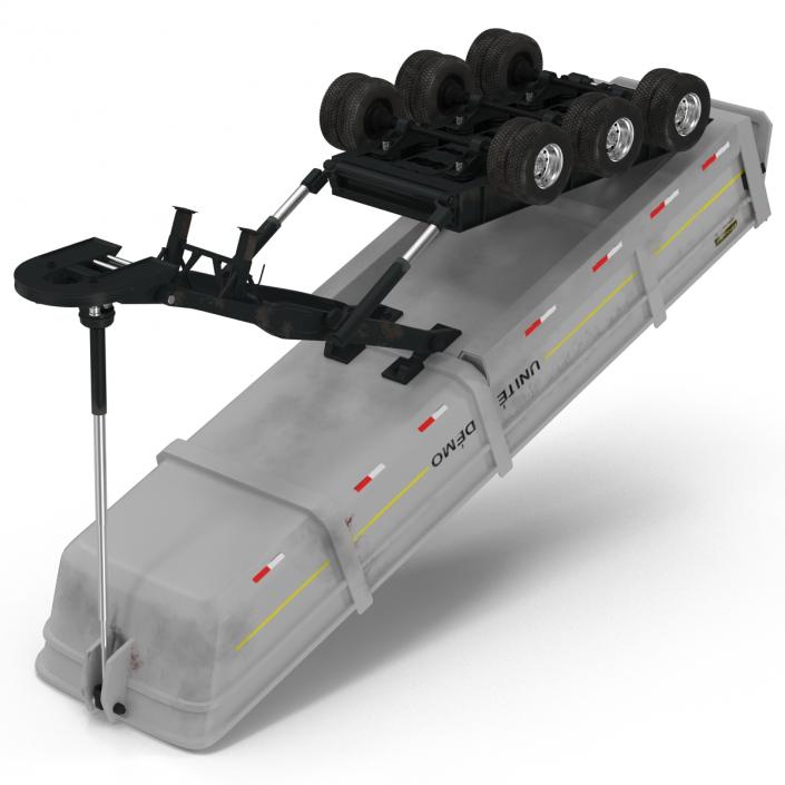 Semi Dump Trailer Rigged 3D model