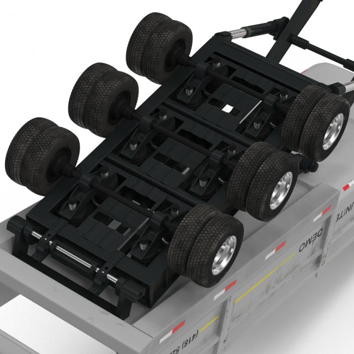 Semi Dump Trailer Rigged 3D model