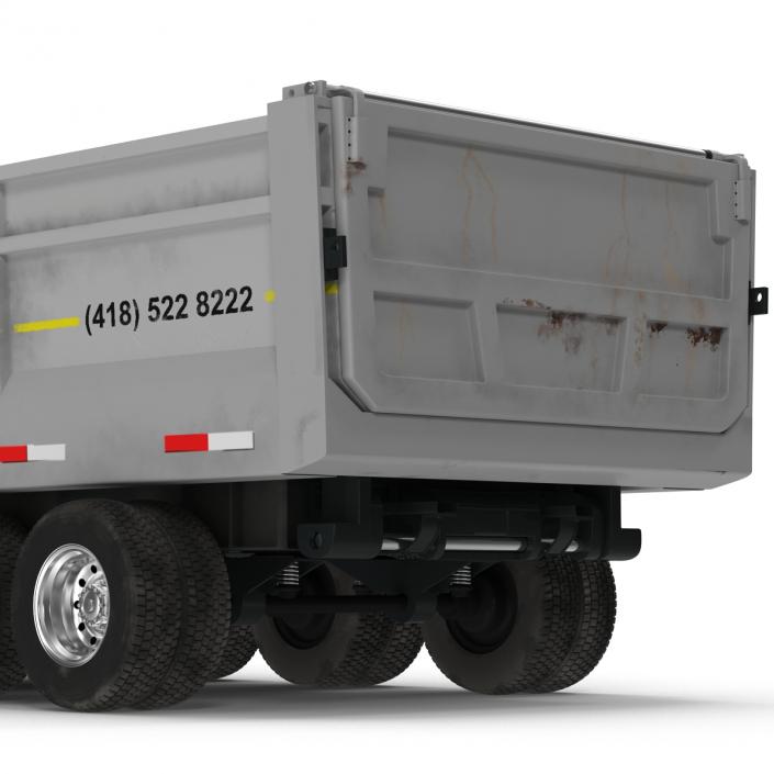 Semi Dump Trailer Rigged 3D model