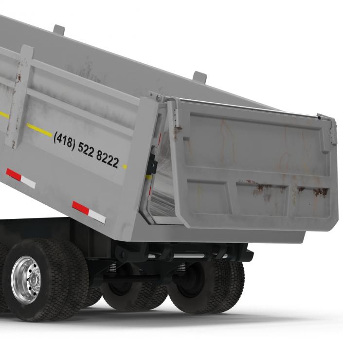 Semi Dump Trailer Rigged 3D model