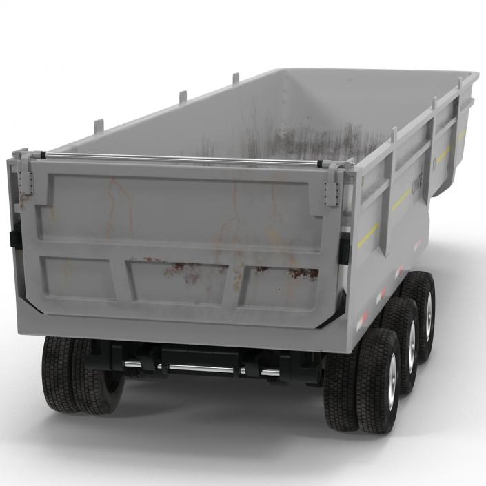 Semi Dump Trailer Rigged 3D model