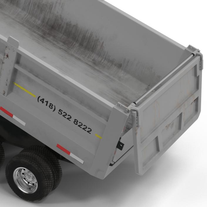 Semi Dump Trailer Rigged 3D model