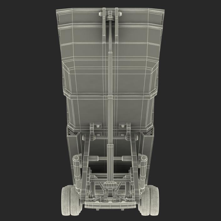 Semi Dump Trailer Rigged 3D model