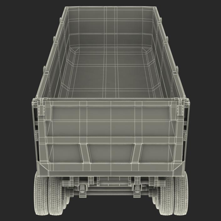 Semi Dump Trailer Rigged 3D model