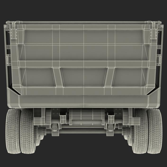 Semi Dump Trailer Rigged 3D model