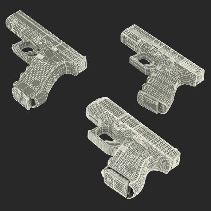 3D Glock Pistols 3D Models Collection 2