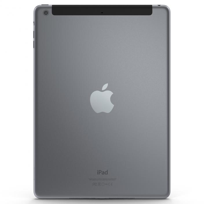 3D iPad Air Cellular Space Gray model