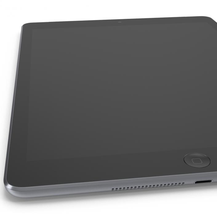 3D iPad Air Cellular Space Gray model