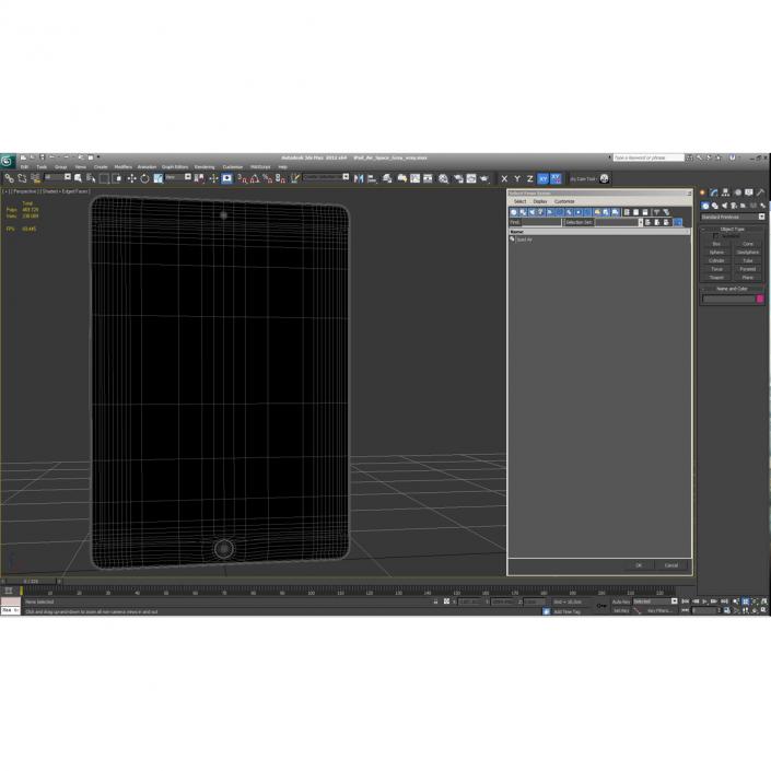 iPad Air Space Gray 3D model