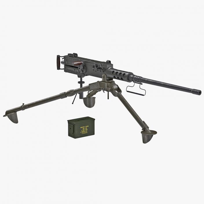 Machine Gun Browning M2 Collection 3D model