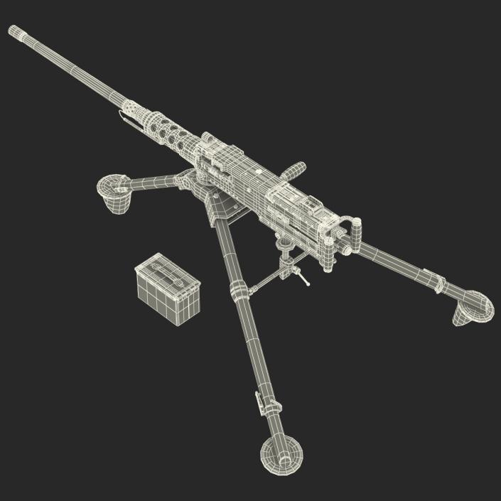 Machine Gun Browning M2 Collection 3D model