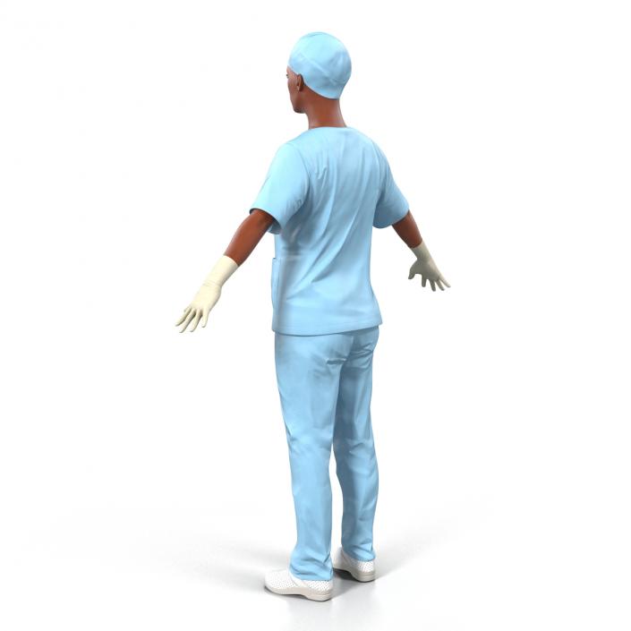 3D model Female Surgeon African American Rigged 2