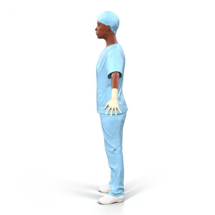 3D model Female Surgeon African American Rigged 2