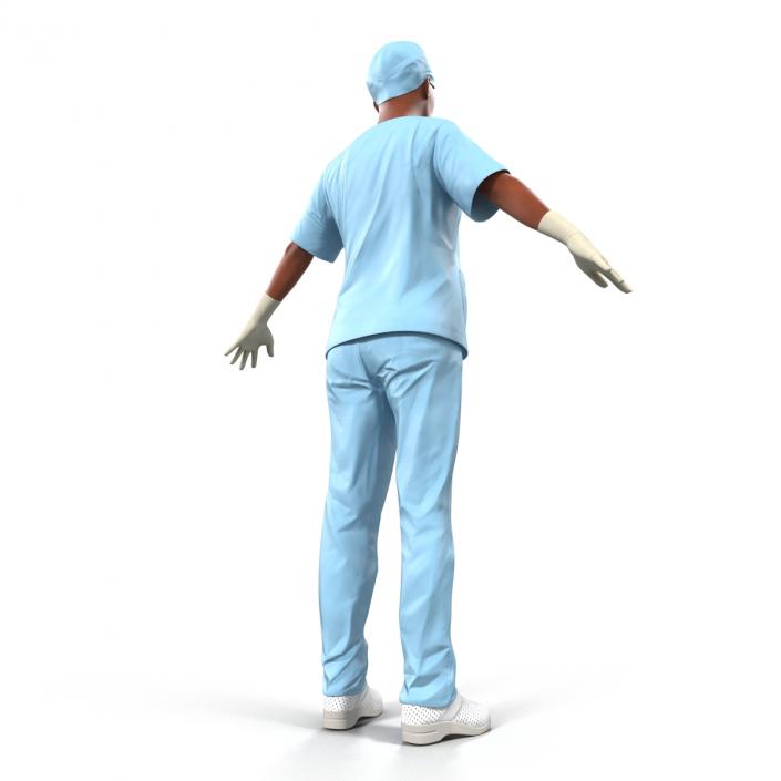 3D model Female Surgeon African American Rigged 2