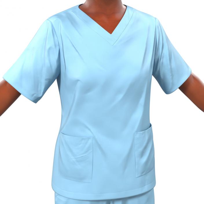 3D model Female Surgeon African American Rigged 2