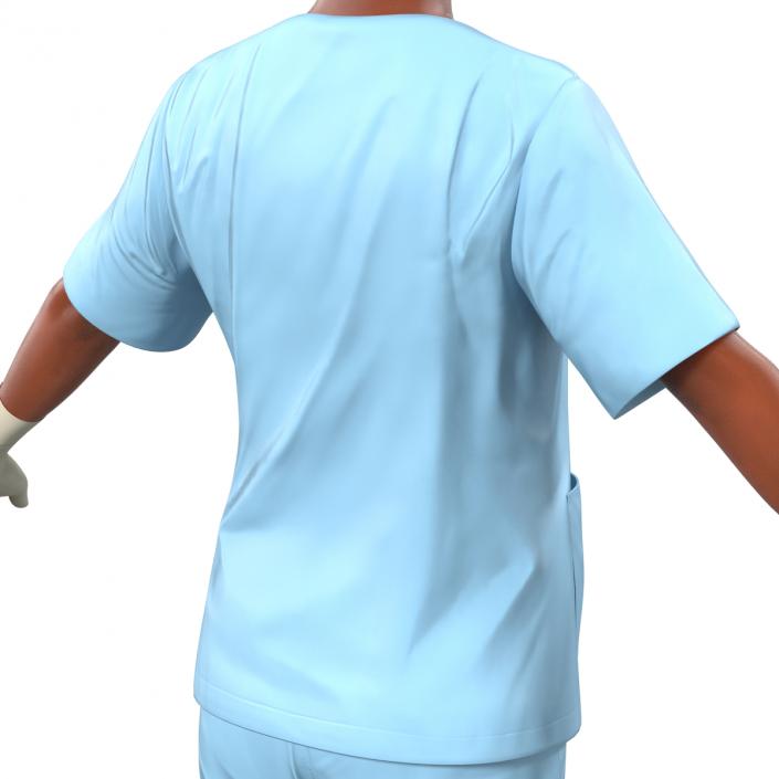 3D model Female Surgeon African American Rigged 2