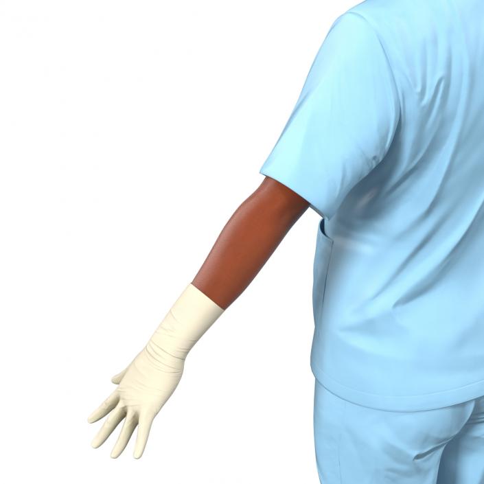 3D model Female Surgeon African American Rigged 2